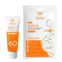 Protetor Solar Facial Actine FPS 60 Antioleosidade Toque Seco 40g