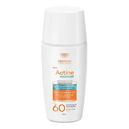 Protetor Solar Facial Actine FPS 60 Aquafluid Antioleosidade Cor 1.5 Claro/Médio 40g