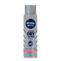 Desodorante Antitranspirante Aerossol Nivea Men Active Dry Silver Protect 150ml