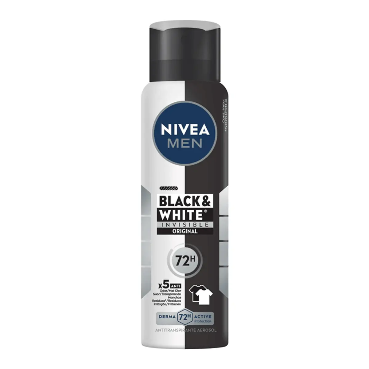 Desodorante Antitranspirante Aerossol Nivea Men Black&White Invisible 150ml