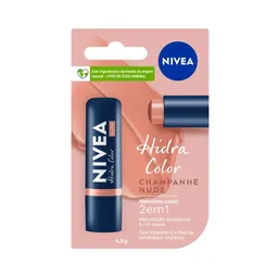 Hidratante Labial Nivea Hidra Color 2 em 1 Nude 4,8g