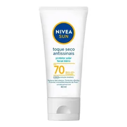 Protetor Solar Facial Nívea Sun Toque Seco FPS70 Antissinais 40ml