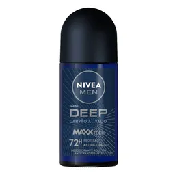 Desodorante Antitranspirante Nivea Men Deep Carvão Ativado 50ml Roll-On