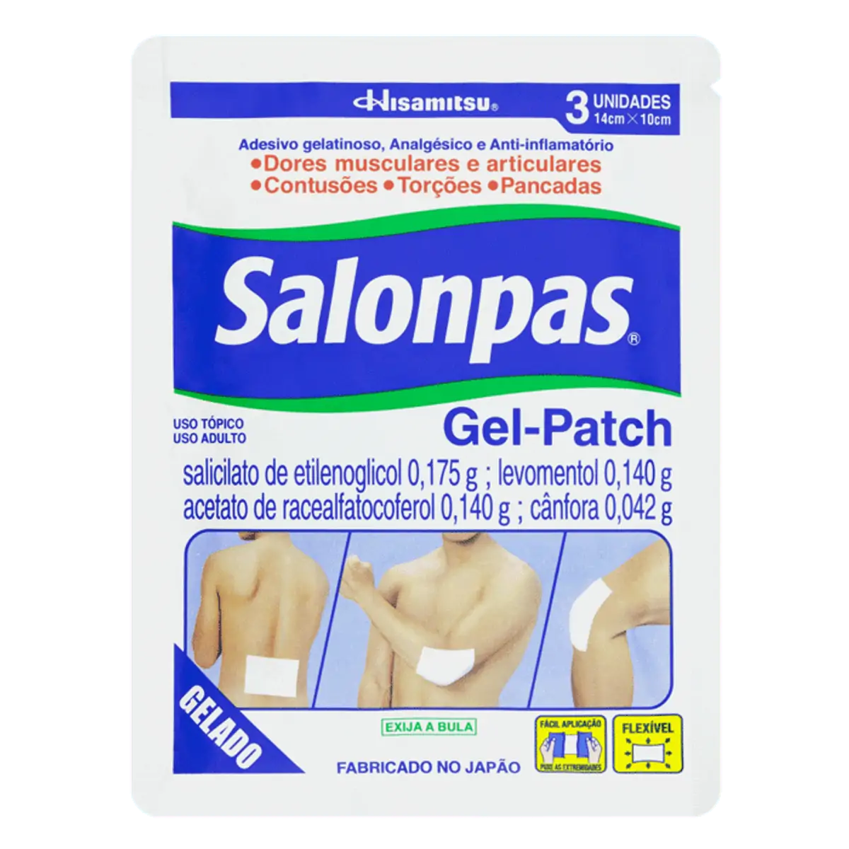 Analgésico e Anti-inflamatório Salompas Gel-Patch 3 Adesivos