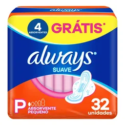 Absorvente Always Tamanho P Suave 32 Unidades