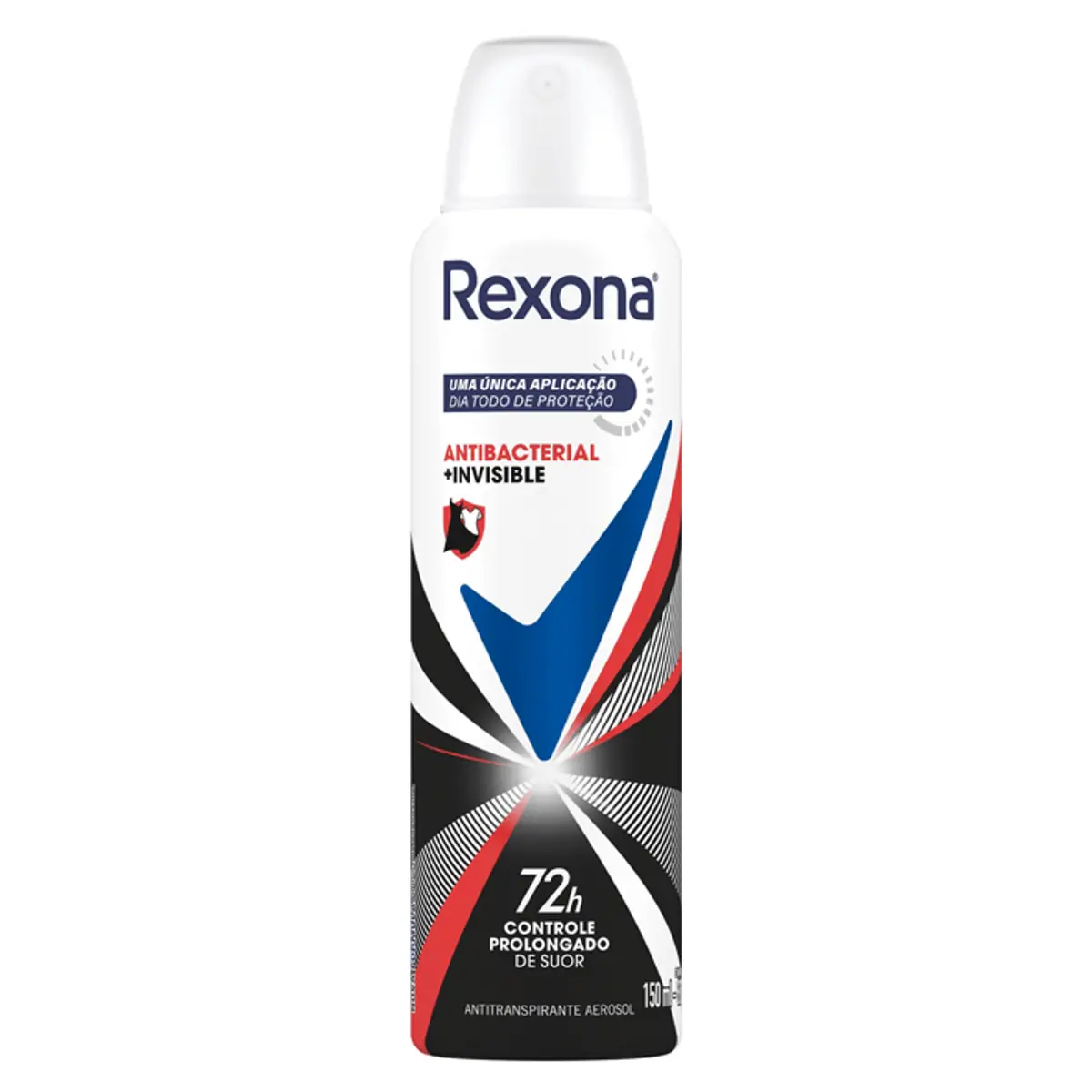 Desodorante Antitranspirante Aerosol Feminino Rexona Antibacterial + Invisible 72 horas 150ml