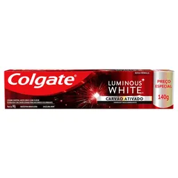 Pasta de Dente Colgate Luminous White Carvão Ativado 140g