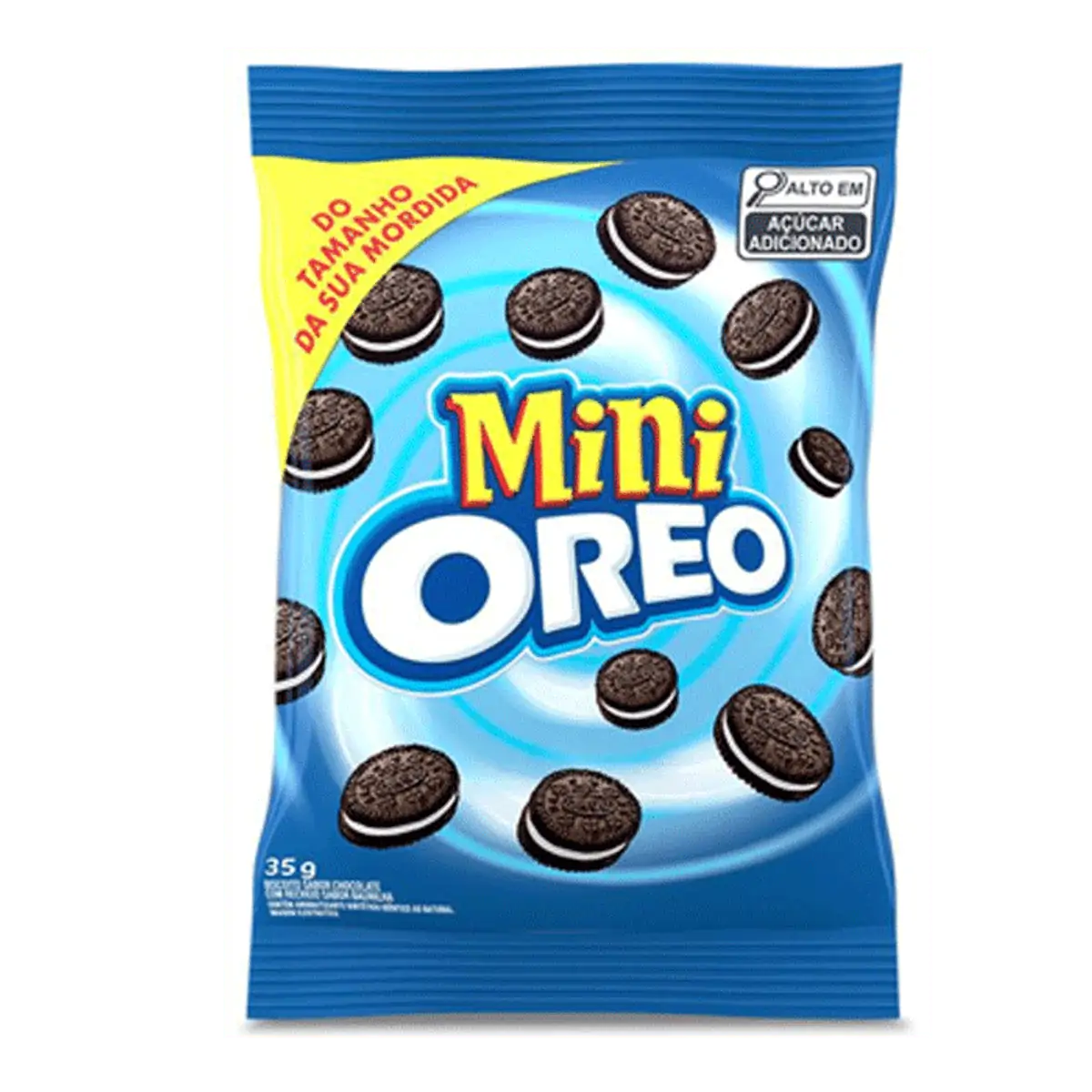 Minibiscoito Oreo Chocolate com Recheio de Baunilha 35g