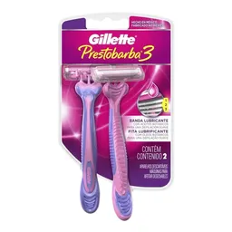 Aparelho de Depilação Gillette Prestobarba 3 Feminino - 2 Unidades