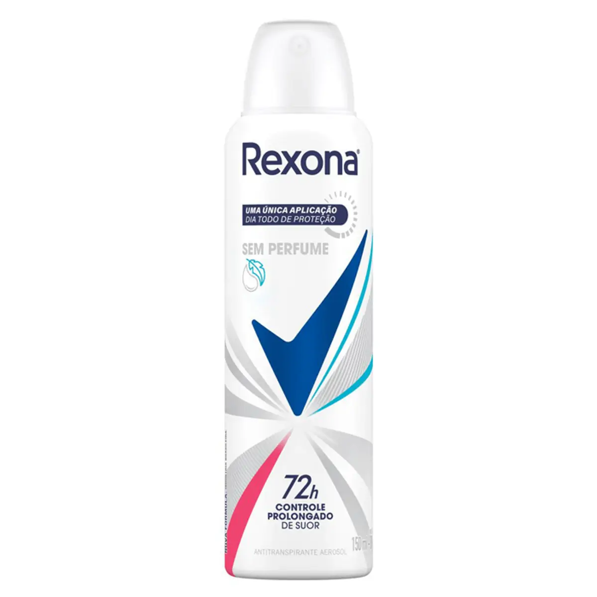 Desodorante Antitranspirante Aerosol Feminino Rexona Sem Perfume 72 horas 150ml