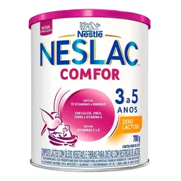 Composto Lácteo Nestlé Neslac Comfor Zero Lactose 3 à 5 Anos 700g