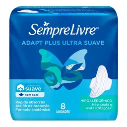 Absorvente Externo Sempre Livre Adapt Plus 8 Unidades