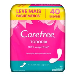 Protetor Diário Carefree Todo Dia Sem Fragrância 40 Unidades