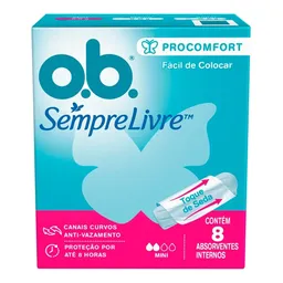 Absorvente Interno O.B Mini ProComfort 8 Unidades - Absorvente Interno OB Mini ProComfort 8 Unidades