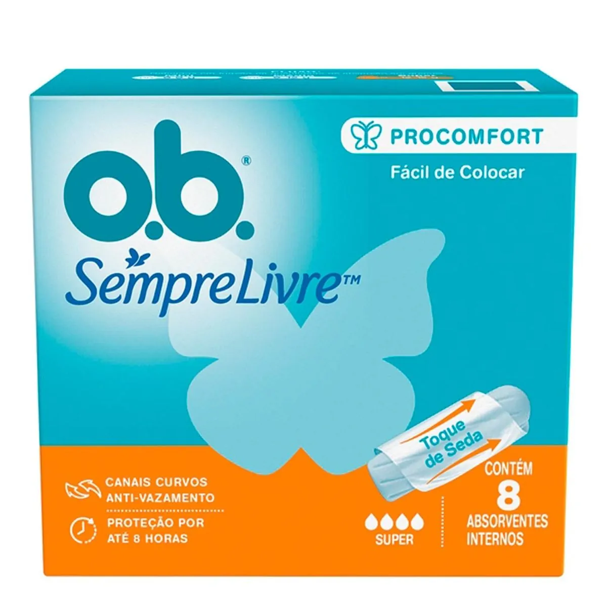 Absorvente Interno OB ProComfort Super 8 Unidades - Absorvente Interno OB Procomfort Super 8 Unidade