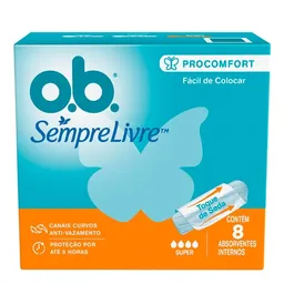 Absorvente Interno OB ProComfort Super 8 Unidades - Absorvente Interno OB Procomfort Super 8 Unidade
