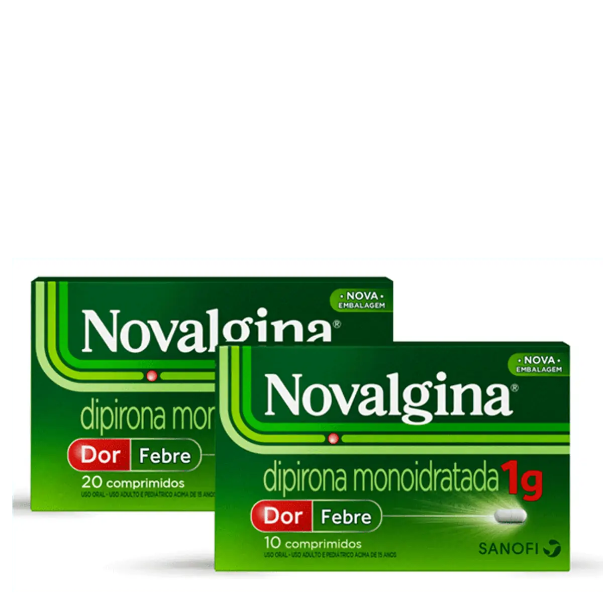 Analgésico e Antitérmico Novalgina 1g Dipirona Adulto 10 comprimidos
