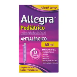 Antialérgico Infantil Allegra Pediátrico 6mg/ml 60ml + Seringa Dosadora
