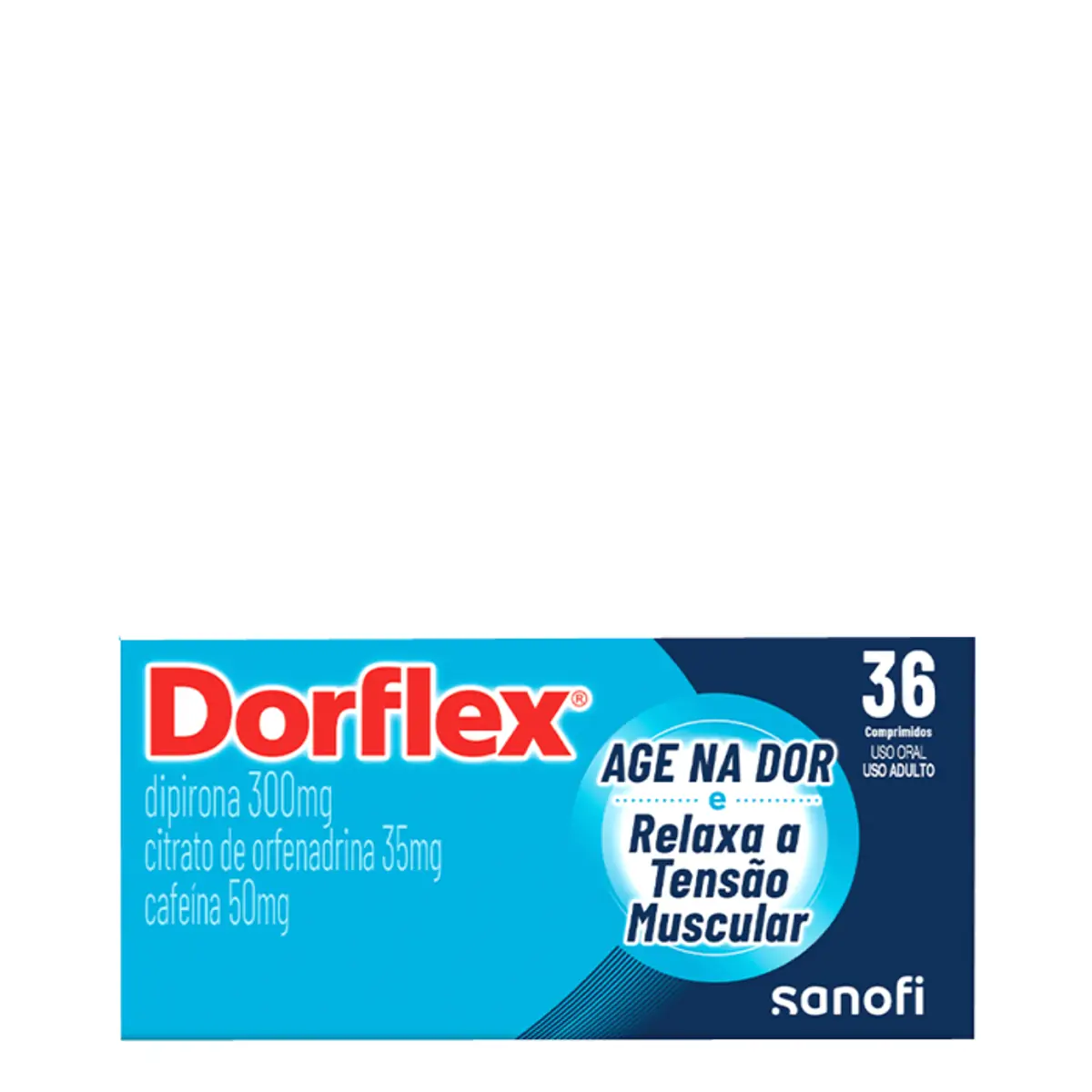 Analgésico e Relaxante Muscular Dorflex 300mg + 35mg + 50mg 36 Comprimidos
