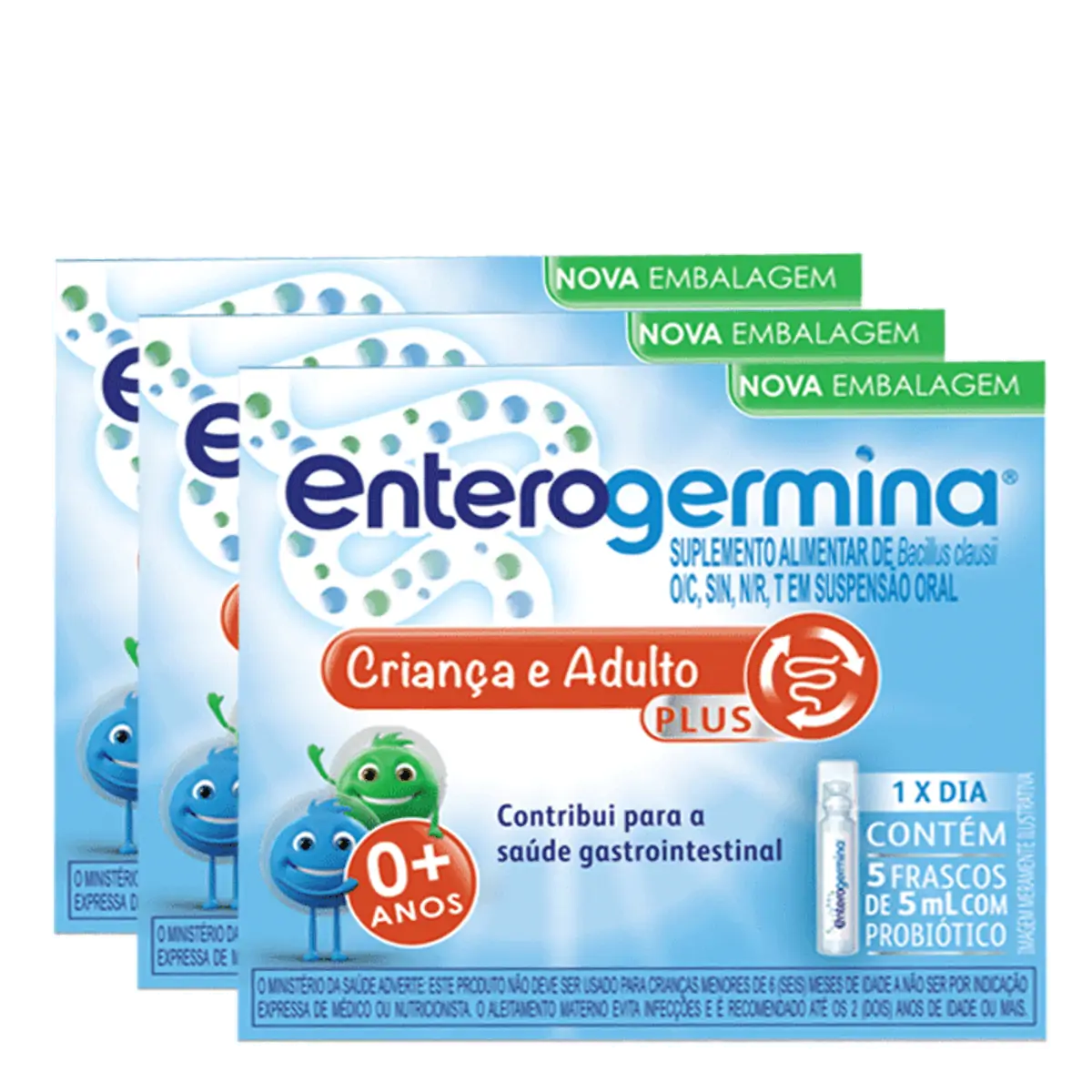 Probiótico Enterogermina Plus 5ml Sanofi 5 Frascos