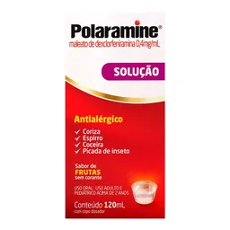 Antialérgico Polaramine 0,4mg/mL 120ml Solução Oral