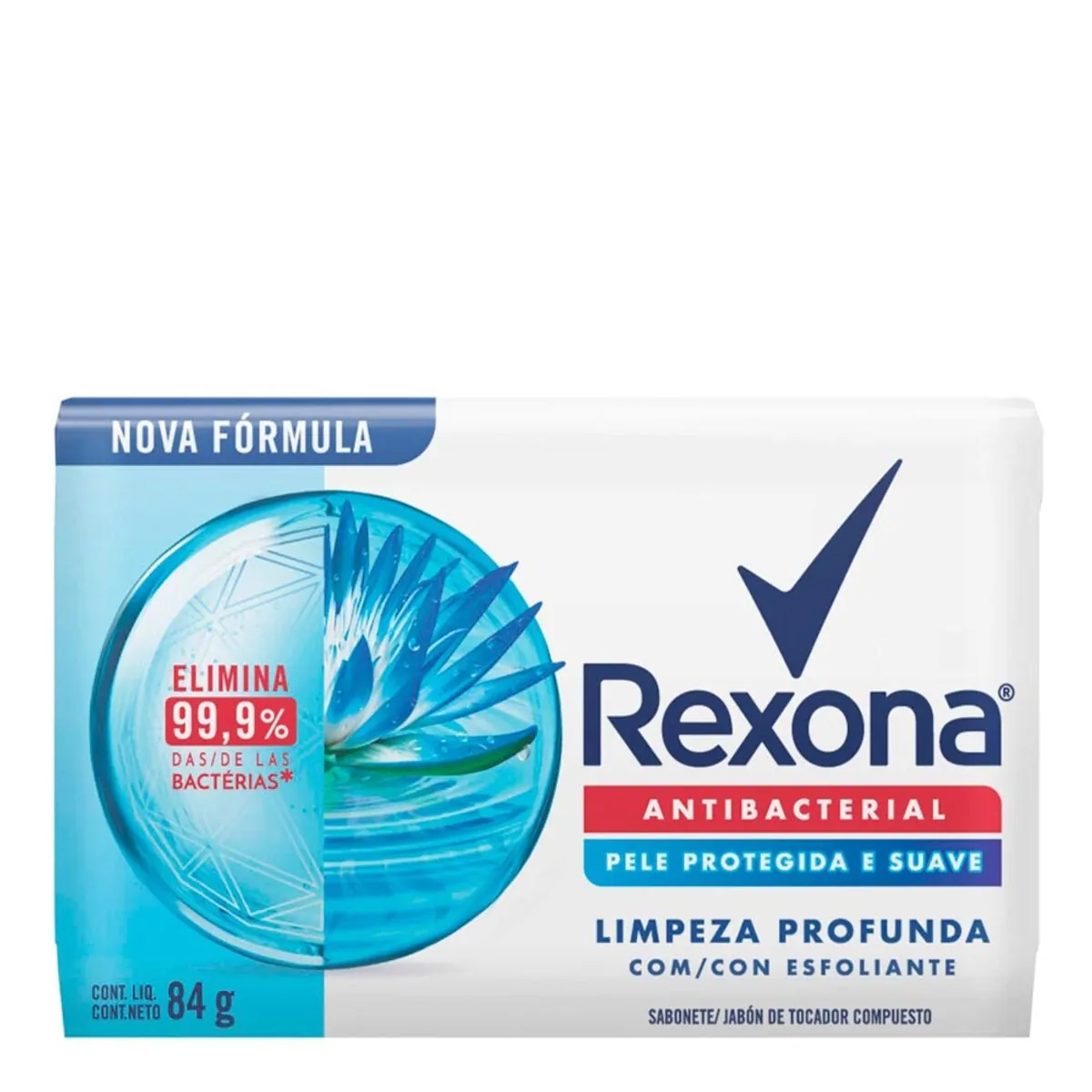 Sabonete em Barra Rexona Limpeza Profunda Elimina 99% das Bactérias 84g