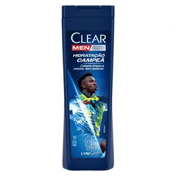 Shampoo Anticaspa Clear Men Vini Jr. Hidratação Campeã 400ml