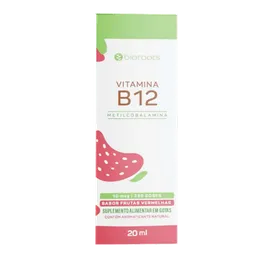 Vitamina B12 10mcg Bioroots Frutas Vermelhas 20ml Gotas