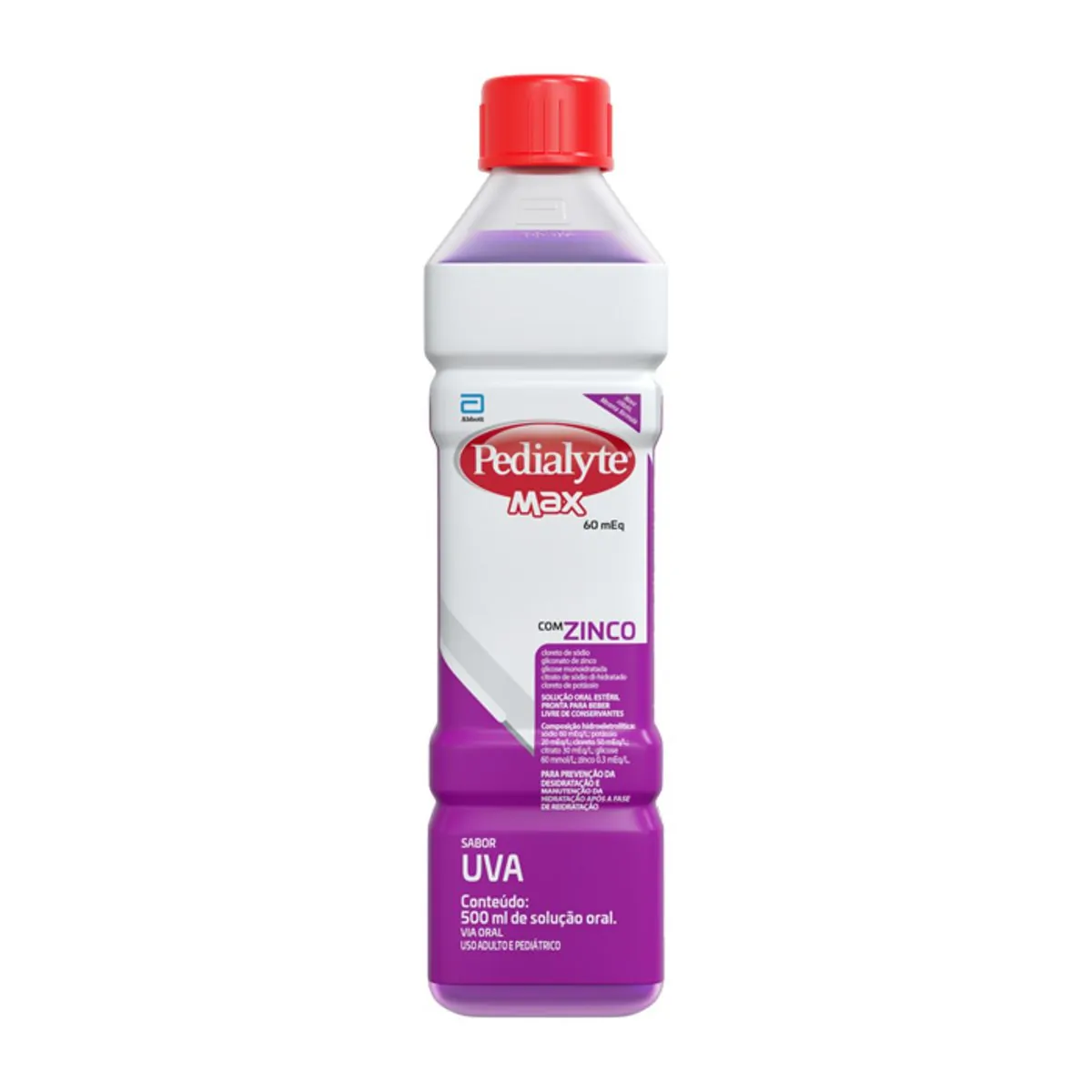 Bebida Repositora Hidroeletrolítico Pedialyte Max Uva 500ml
