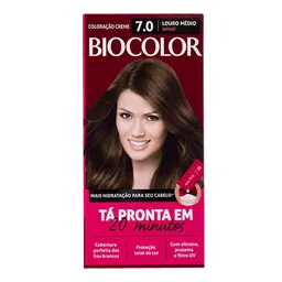 Tinta de Cabelo Biocolor 7.0 Louro Médio Arraso