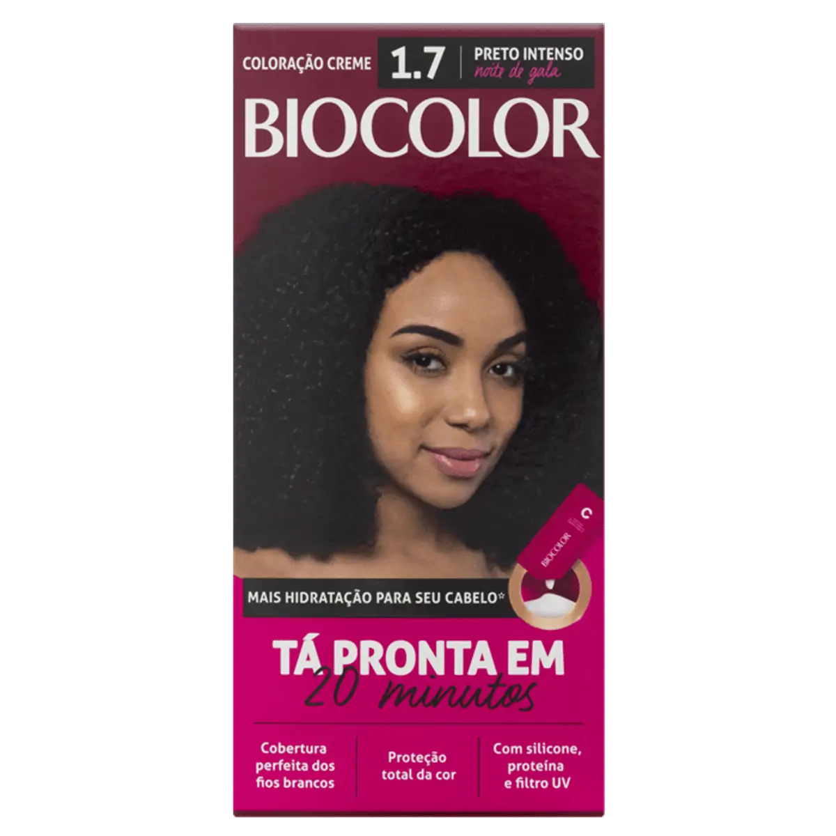 Tinta de Cabelo Biocolor 1.7 Preto Intenso Noite de Gala