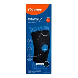 Joelheira Reforçada com Orifício Preta Cremer Tamanho M 1 Unidade