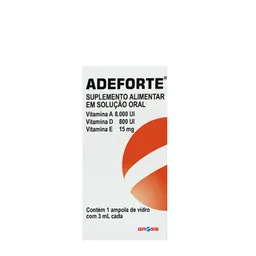 Suplemento Vitamínico Adeforte Gross 1 Ampola 3ml Solução Oral