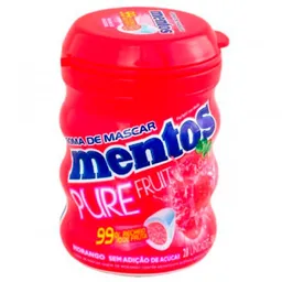 Goma de Mascar Mentos Morango Garrafa 56g