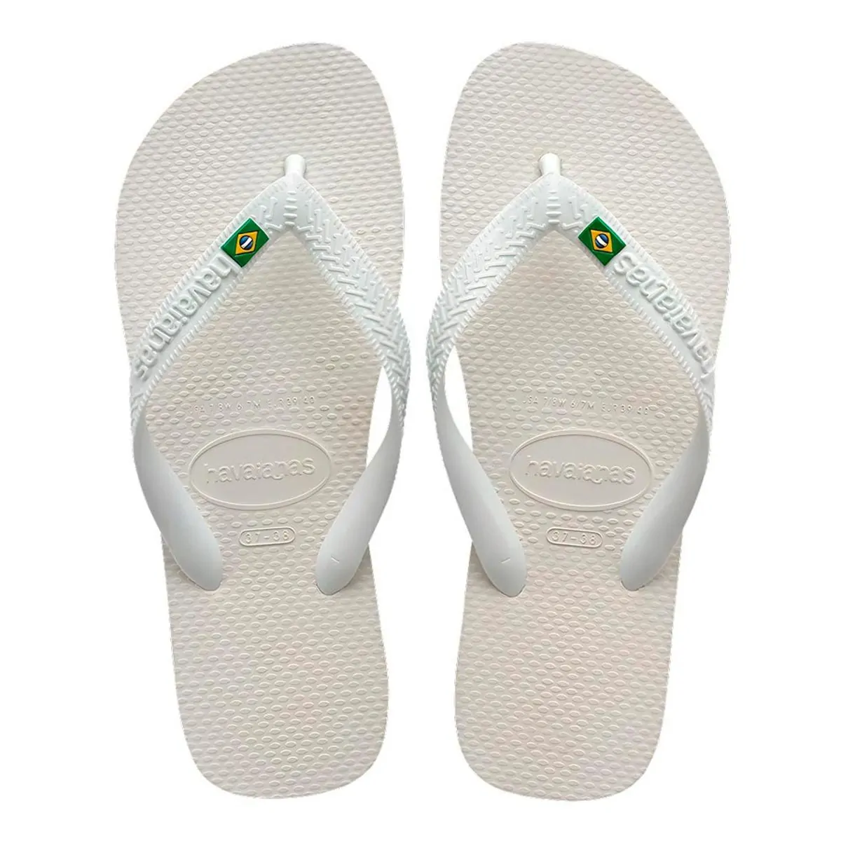 Sandália Havaianas Brasil Branco Tamanho 37/38 1 Par