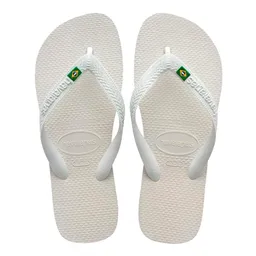 Sandália Havaianas Brasil Branco Tamanho 37/38 1 Par