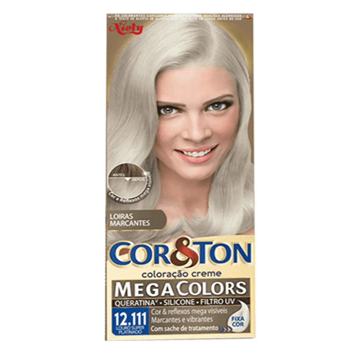 Tinta de Cabelo Niely Cor&Ton Mega Colors 12.111 Louro Super Platinado