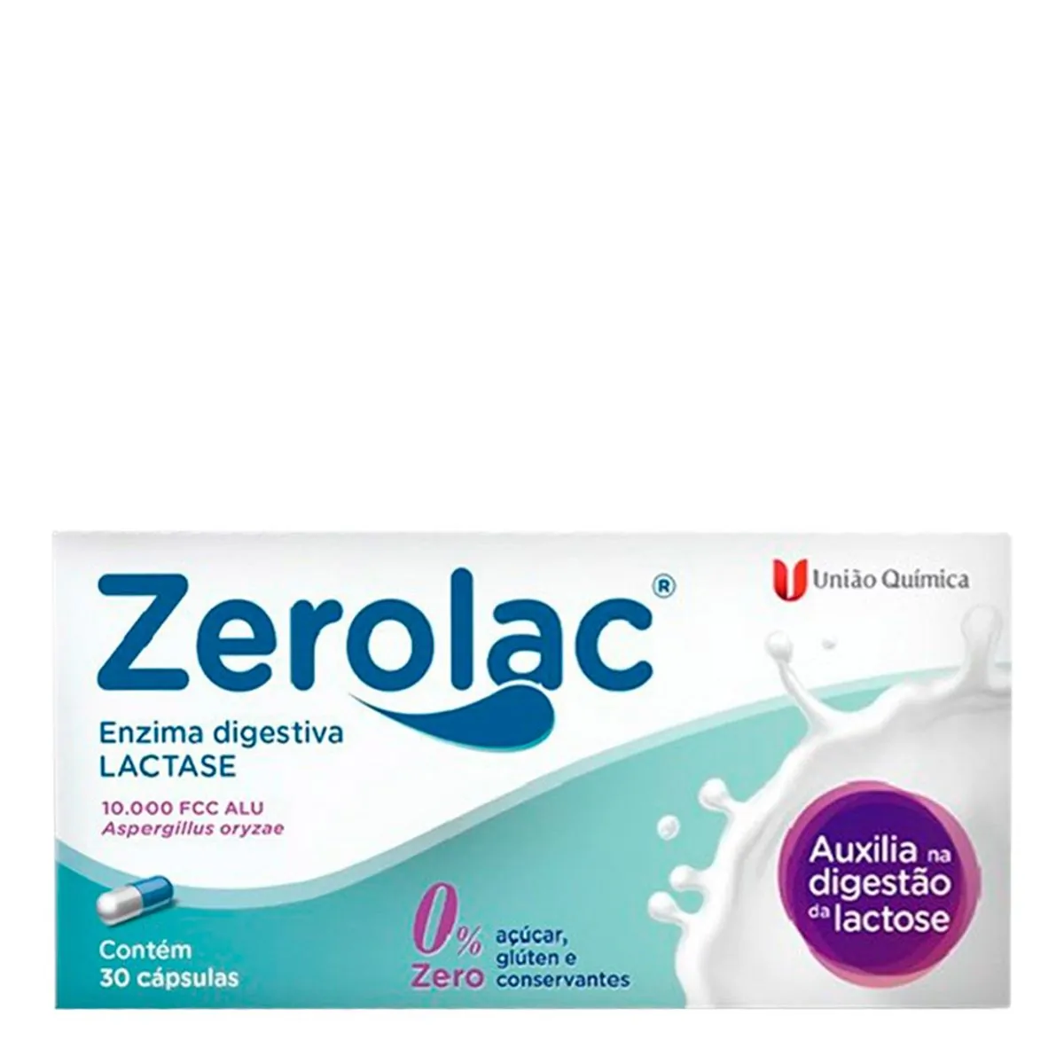 Zerolac 10.000FCC União Química 30 Cápsulas