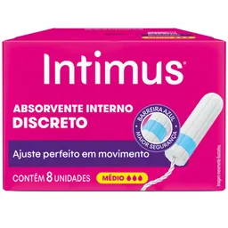 Absorvente Interno Intimus® Discreto Médio 8 Unidades