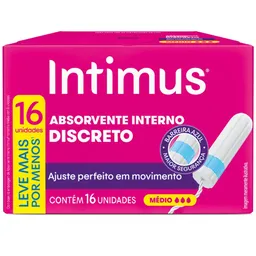 Absorvente Interno Intimus® Discreto Médio 16 Unidades
