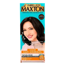 Tinta de Cabelo Embelleze Maxton Creme 3.0 Castanho Escuro