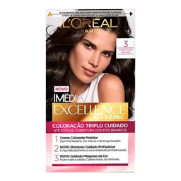 Tinta de Cabelo L’Oréal Paris Imédia Excellence 3.0 Castanho Escuro