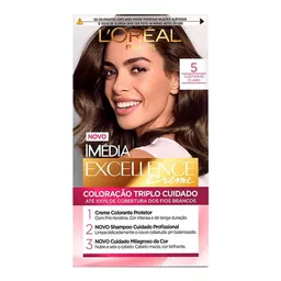 Tinta de Cabelo L’Oréal Paris Imédia Excellence 5.0 Castanho Claro