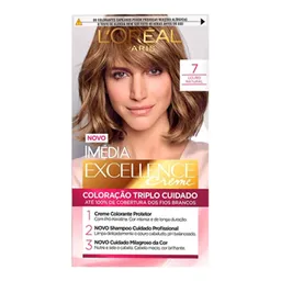 Tinta de Cabelo L’Oréal Paris Imédia Excellence 7.0 Louro Natural