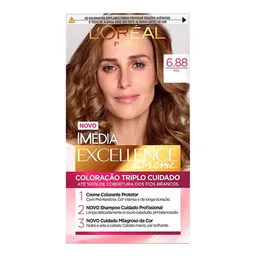 Tinta de Cabelo L’Oréal Paris Imédia Excellence 6.88 Mel Tabaco