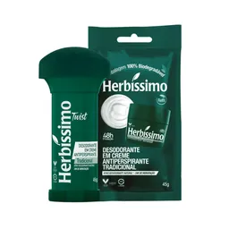 Sachê Refil Desodorante Creme Antitranspirante Tradicional Herbissimo 45G