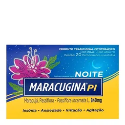 Calmante e Fitoterápico Maracugina Pi 840mg 20 Comprimidos Revestidos