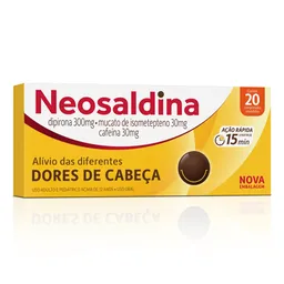 Analgésico, Antitérmico e Anti-inflamatório Neosaldina 30mg + 300mg + 30mg 20 Drágeas