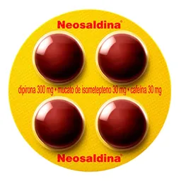 Analgésico, Antitérmico e Anti-inflamatório Neosaldina 30mg + 300mg + 30mg 4 Drágeas