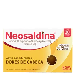 Analgésico, Antitérmico e Anti-inflamatório Neosaldina 30mg + 300mg + 30mg 30 Comprimidos Revestidos